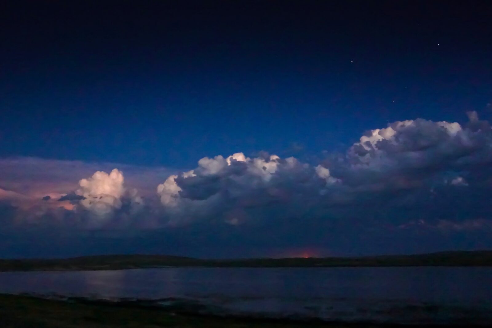 Thunderheads after sunset