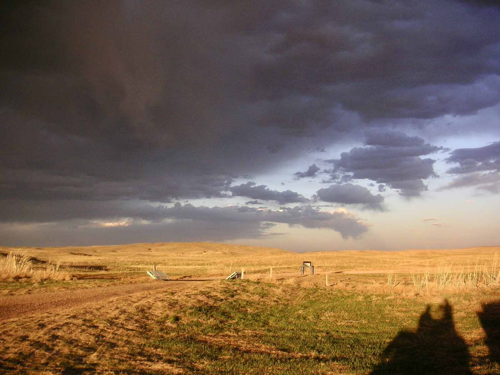 Storm front at sunset facing northeast from The Main Place