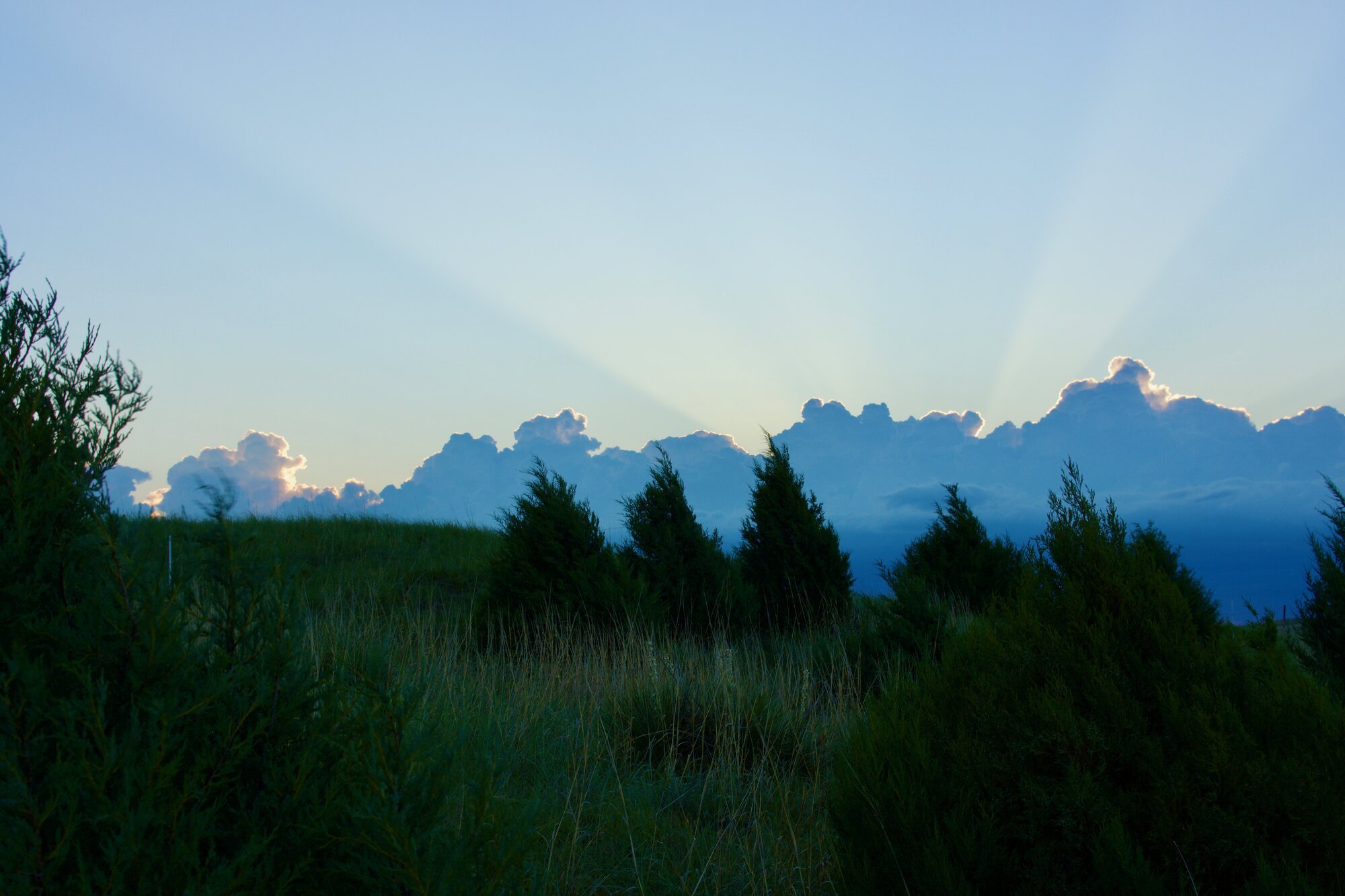 Sunbeams over JHL Ranch landscape